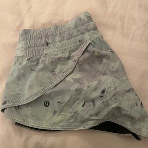 Multicolored Lululemon running shorts